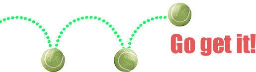 picture of tennis ball bouncing