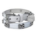 White Crocodile Dog Collar