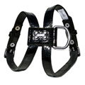 Black Crocodile Dog Harness