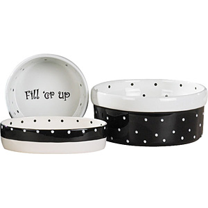 Polka-Dot Pooch Dog Bowls