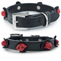 Black ROSES Dog Collar