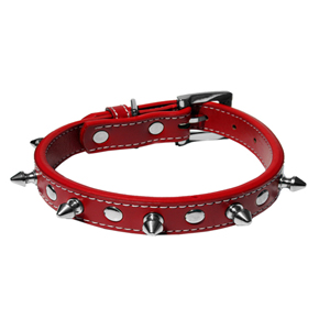 Red SPIKES Dog Collar